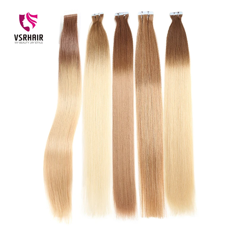 VSR полная кутикула 55 см Омбре цвет чистый Remy человеческие бесшовные двойные