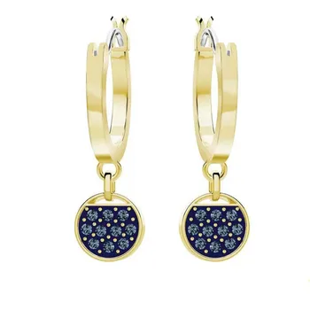 

SWA 1:1 Blue Racket Earrings Gold Color Women for Gift