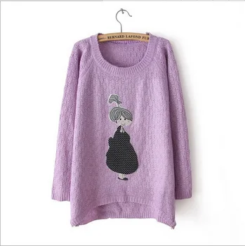 

Casual Sweater Women Pullover Knitted O Neck Female Jumper Thick Winter Coat Women