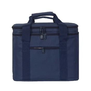 

With Shoulder Strap Food Container Lunch Bag Tote Picnic Thermal Insulated Aluminum Foil Portable Large Capacity Handbag Cooler