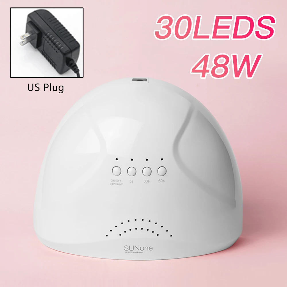 SUNone 48W УФ-лампа для геля Сушилка для ногтей светодиодный Белый свет для ногтей машина лампа для маникюра для гель-лака инструменты для дизайна ногтей - Цвет: Зеленый