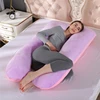 Bubble Kiss U-Shape Large Pregnancy Pillows Cotton Sleep Support Pillow For Pregnant Cartoon Pattern Maternity Side Sleepers 6