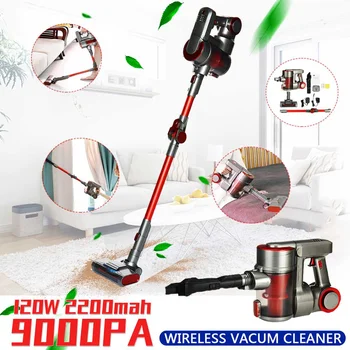

2-in-1 Vacuum 110V-240V Vacuum Cleaner Cordless Stick Vacuum Power Suction 9000Pa Handheld Vacuum with Dust Collector