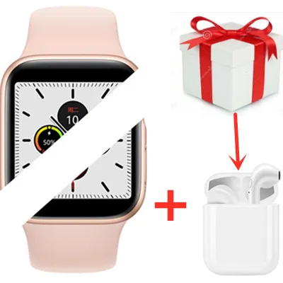 GOLDENSPIKE часы 5 IWO 12 Bluetooth умные часы 1:1 умные часы 40 мм 44 мм чехол для Apple iOS Android телефон Пульс PK IWO 11 - Цвет: black add I9S