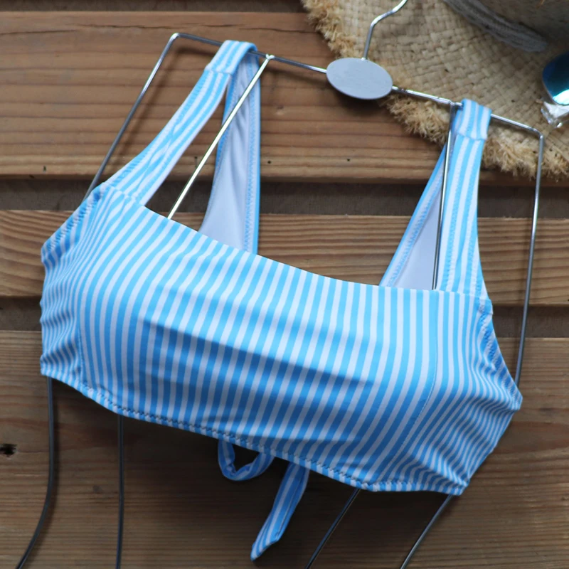 Riseado Striped Bikinis Set Push Up Swimwear Women Strap Swimsuits Sexy biquini Padded Bathing Suits 2020 Summer Beachwear