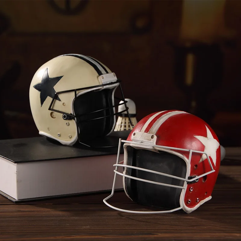 

Decorative Antiques Retro Resin Helmet Decoration 5 in Kids Room Model Decorations Home Figurines Home Decoration Accessories