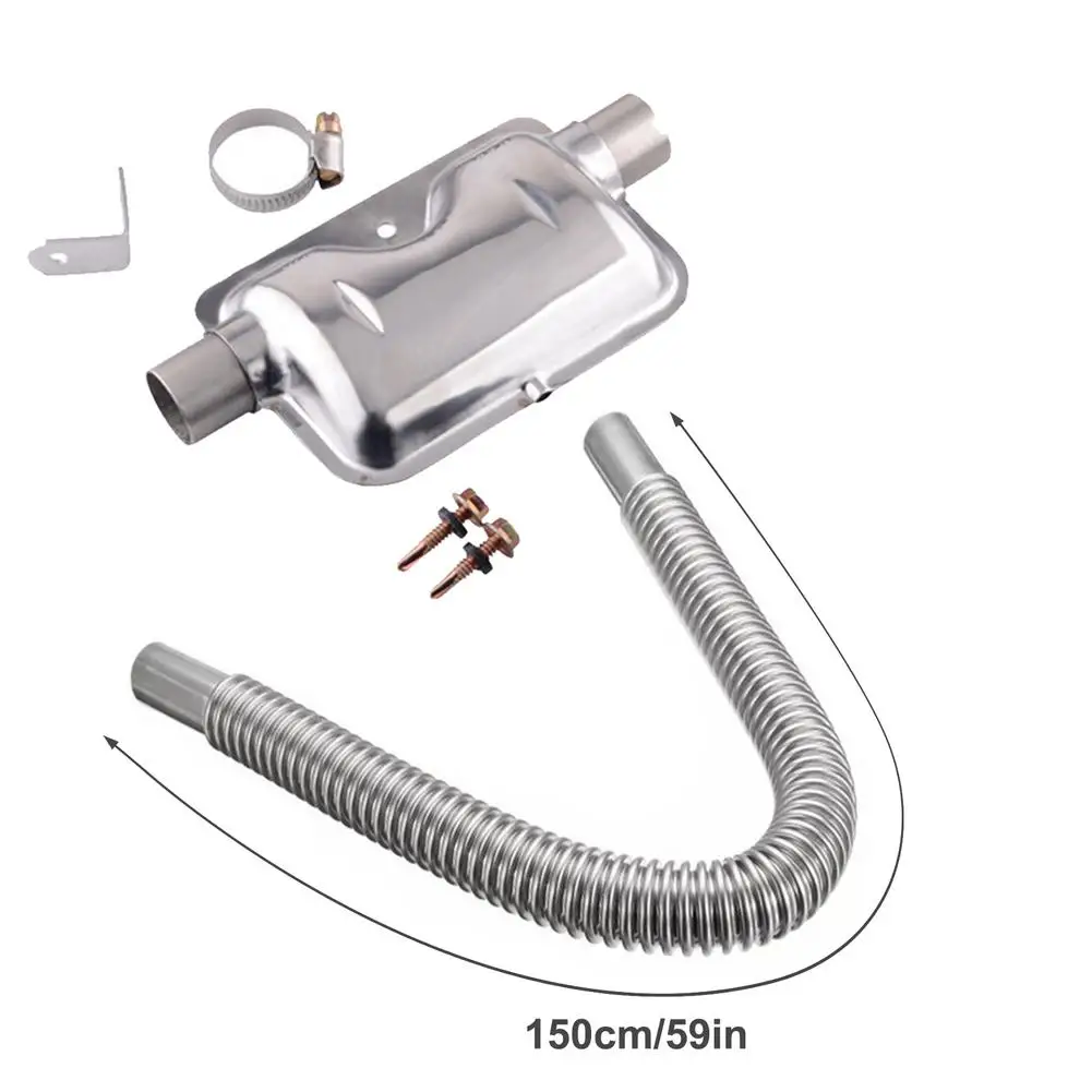 60/150/200cm Car Heater Exhaust Muffler Air Diesel Parking Heater Accessories Stainless Steel Pipes for Webasto for Eberspacher