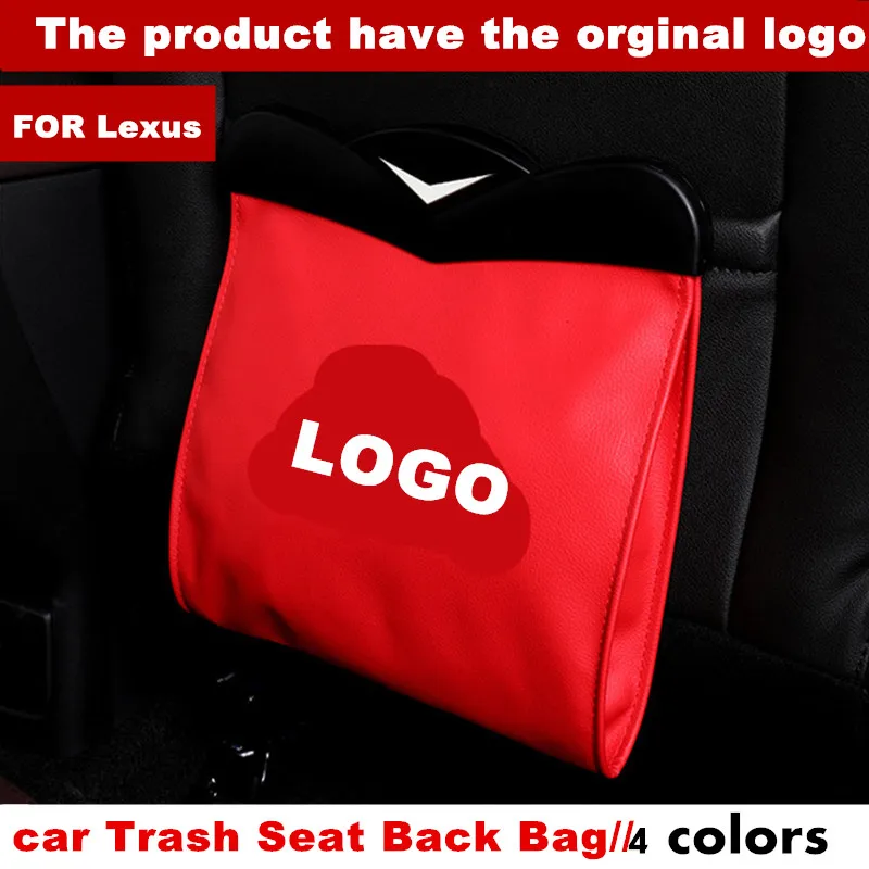 

Led Dual-use Storage Bag Car Vehicle Trash Rubbish Bin For Lexus logo NX GS RX IS ES GX LX RC ls 250 350