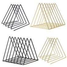 Железный LP держатель для записей треугольный книжный магзин Настольный органайзер для хранения записей