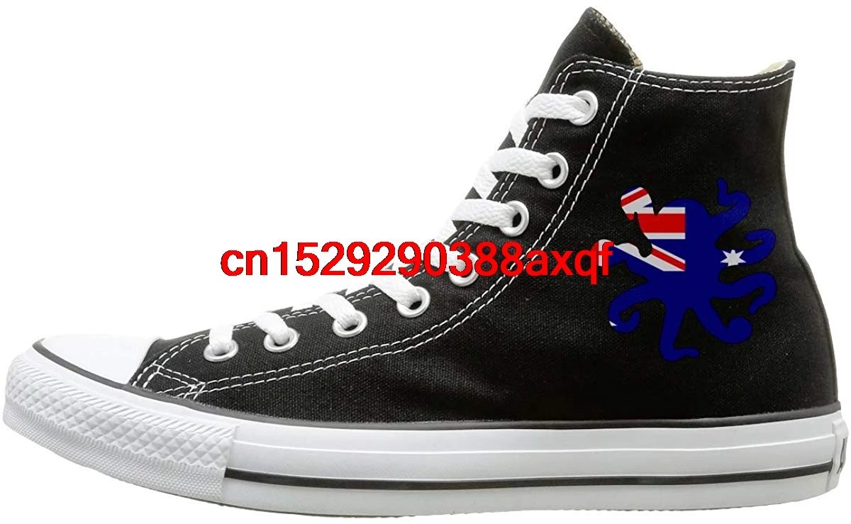 

Womens Mens Fashion High-Top Lace Up Canvas Shoe,Octopus Shaped Australian Flag Trainers Sneaker For Boys Girls