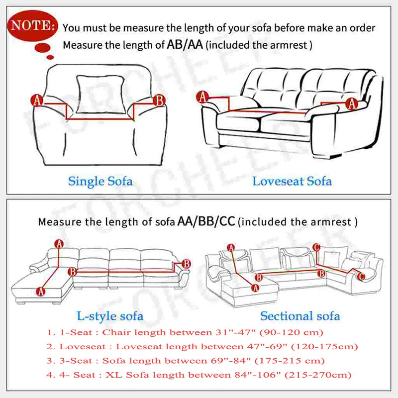 L shape Sofa Cover Stretch Sofa Cover for Living RoomElastic Stretch Tight Wrap All-inclusive Sofa Slipcover Sectional Cover