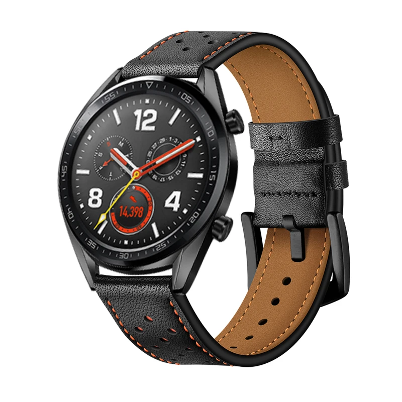 Huawei watch gt ремешок для samsung gear S3 Frontier galaxy watch 46 мм Amazfit GTR 47 мм/pace/stratos ремешок из натуральной кожи браслет
