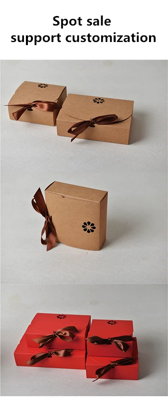 20 шт винтажная ретро красная/Крафт Мини Крафт бумажная коробка, DIY подарок на свадьбу коробка, маленькая Одиночная подарочная упаковка с лентой