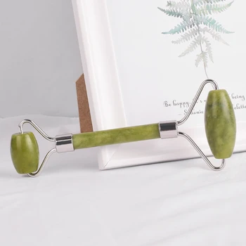 

Natural Green Jade Face Roller With Gift Box Crystal Stone Body Massager Anti Wrinkle Cellulite Face Slimming Skin Health Care