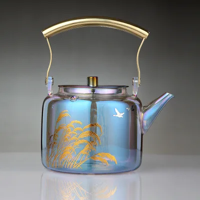 2 900ml Colorful Heat-resistant glass pot ,High Quality Chinese Kung Fu Teapot,Explosion-proof, heatable,Home kitchen supplies - Цвет: 2