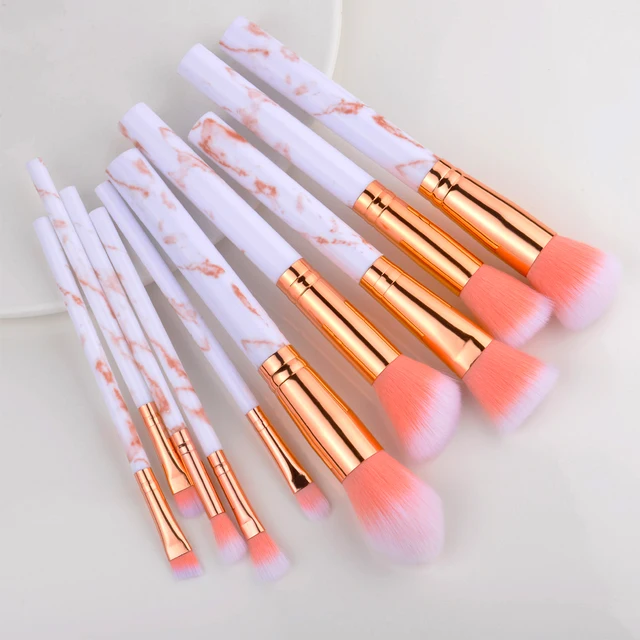 FLD 5/15Pcs Makeup Brushes Tool Set Cosmetic Powder Eye Shadow Foundation Blush Blending Beauty Make Up Brush Maquiagem 10pcs pink