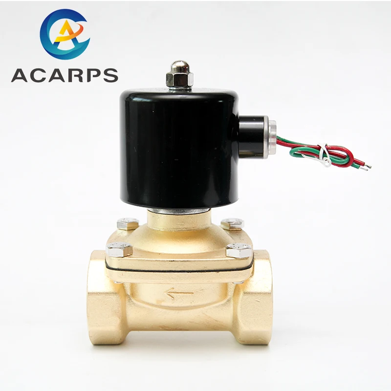 

1-1/2" inch Normally Closed Brass Solenoid Valve 110V 220V 24V 12V Direct Acting For Water Gas Oil