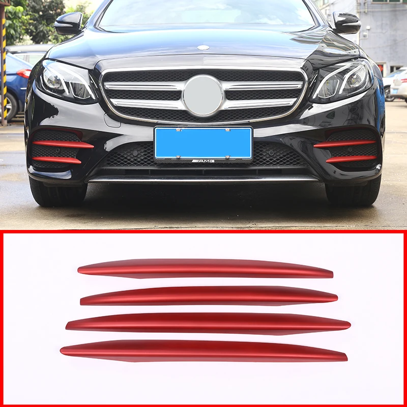 4 шт. карбоновая АБС передняя противотуманная фара Накладка для Mercedes Benz E Class W213 E200 E300- E43 AMG сброс автомобильные аксессуары