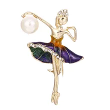 Европа и Америка, AliExpress, импортные товары, брошь в форме капли масла, жемчуг, балет, Женский Цветной корсаж, брошь от производителей одежды