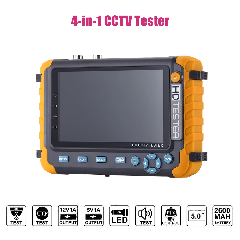

camera monitor 1080P 5MP 4MP ahd cctv tester Security Camera Tester 5 Inch LCD Monitor VGA HDMI Input UTP cctv tester
