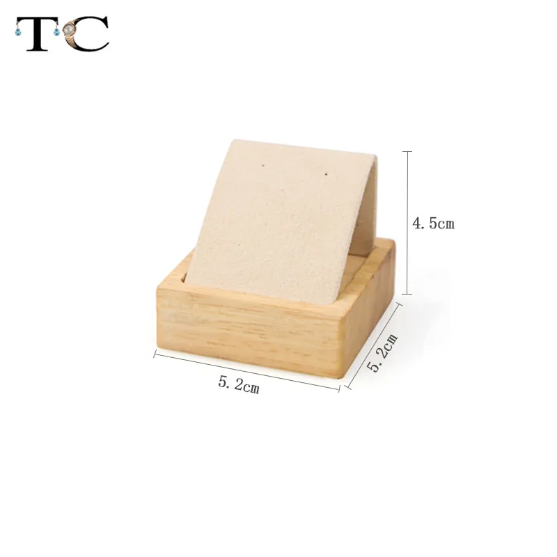 Beige 1 Grid Tray Роскошные бамбуковые деревянные серьги Дисплей лоток 2 размера на выбор для женщин серьги дисплей стенд ювелирные изделия дисплей лоток - Цвет: Beige 1 Grid Tray