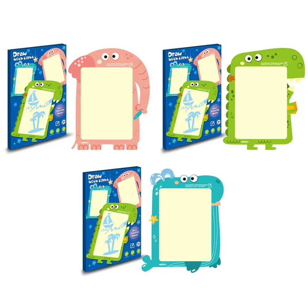 Draw With Light Fun Fluorescent Painting Board Children's Luminous Magic Graffiti Double-sided Luminous Writing Board Kid Gift