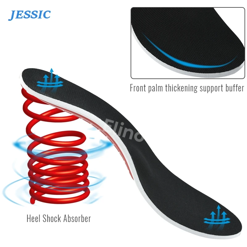 

JESSIC Orthopedic Insoles Flat Feet Arch Support Shoe Pads Orthotic For Shoes Shock-Absorption Cushion For Men Women