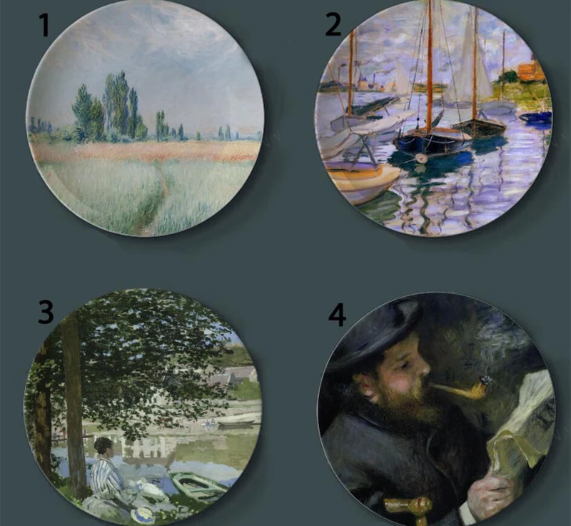 Monet Картина декор настенные вешалки тарелки керамические ремесло дома декоративное блюдо отель Гостиная фоновый дисплей масляные тарелки