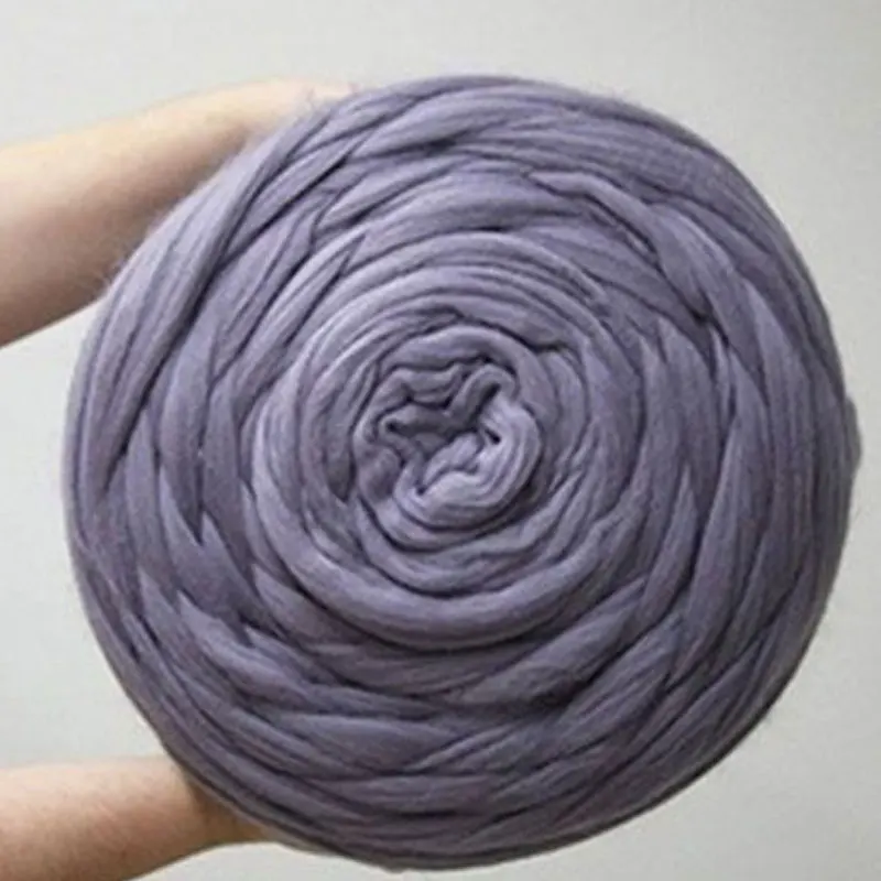 Super Soft Viscose Chunky Yarn Roving Yarn Spinning Hand Bulky Arm Knitting Spin Yarn Winter Warm Home Decor Sofa Throw