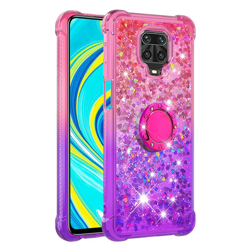 

Redmi Note 9 Pro Case Silicon Phone Case For Xiaomi Redmi Note 9 Pro Note 9 Pro Max Liquid Glitter Quicksand Protection Cover