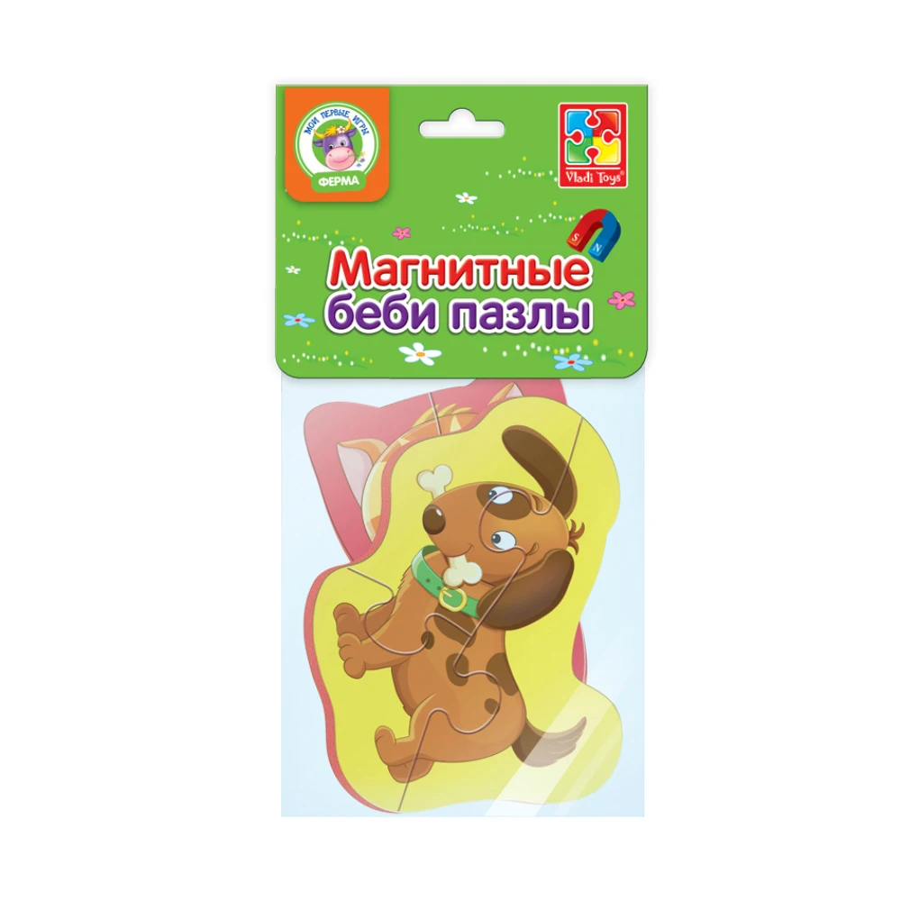 Мягкие пазлы Vladi Toys Baby puzzle "Котенок и щенок"