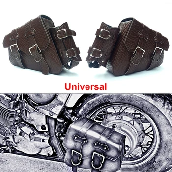 

Fashion PU Leather Motorcycle Saddle bags For Sportster 883 1200 XL Swingarm Bags Motorcycle Saddlebags Side Storage Tool Bag