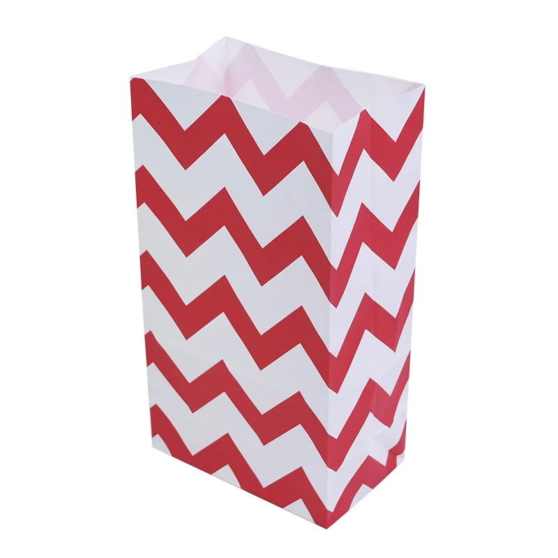 C02 5/10pcs Colorful Paper Bag Rainbow Polka Wave Strip Candy Bag for Wedding Party Kids Favor Birthday Gift Snack Wrapping Supplies - Цвет: C02