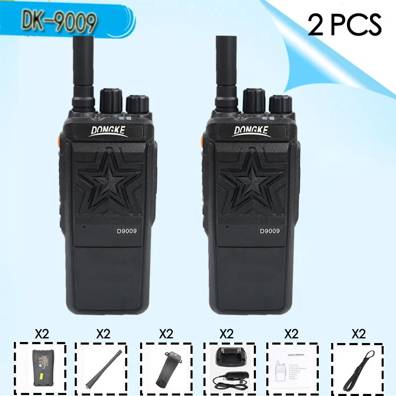 2 шт. DK-9009 профессиональная портативная рация радио портативная 10 км VHF/UHF радио двухстороннее радио коммуникатор yaesu sq трансивер - Цвет: 2 PCS