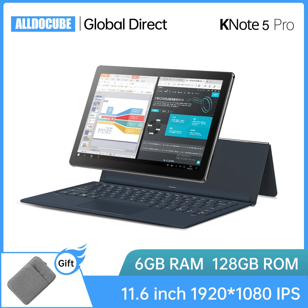 Alldocube KNote5 Pro 11,6 pulgadas FHD Windows tableta Oficina Intel N4000 6GB RAM 128GB ROM cubo tabletas PC 2,4G/5G WiFi LCD aeroespacial 5
