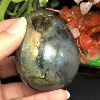 

Natural carving grinding labradorite mineral crystal egg massage stick