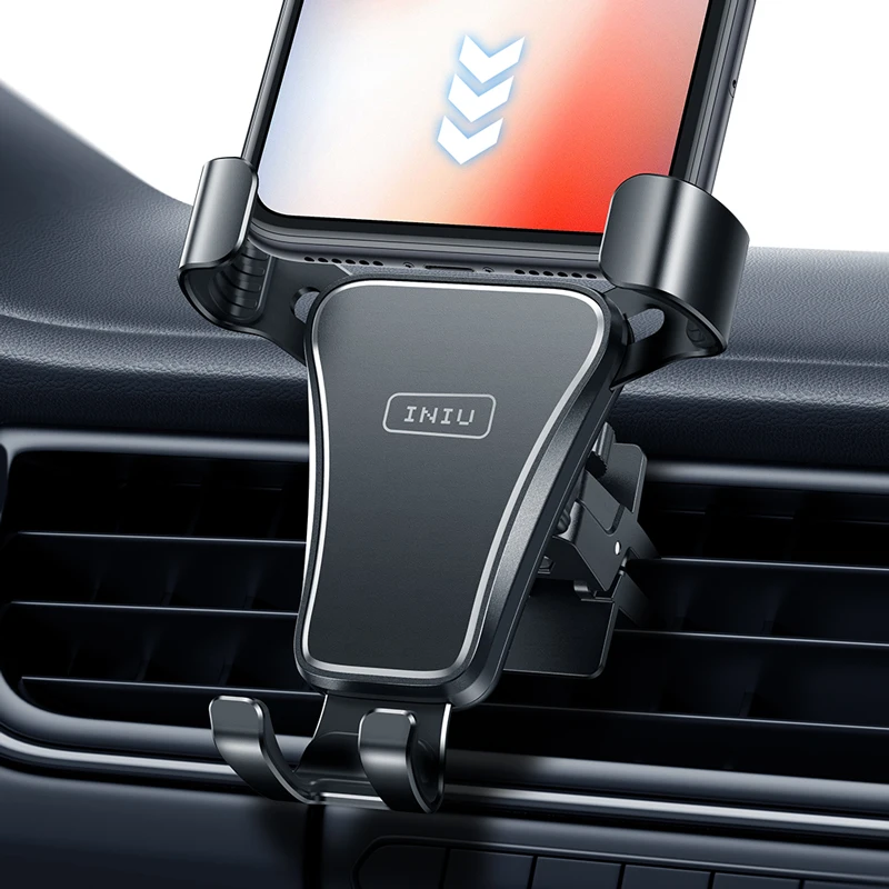 INIU gravité Support de téléphone voiture évent montage Support Mobile Smartphone GPS Support pour iPhone 12 11 Pro Max 8 7 6 Xiaomi Samsung