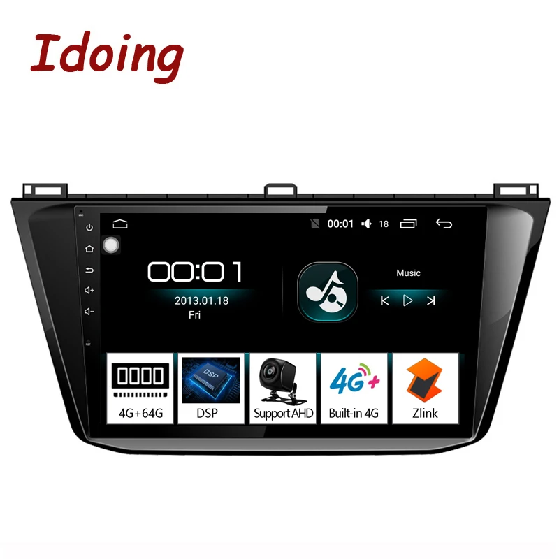 Idoing автомобильный мультимедийный плеер на Android экран 10 2 дюйма 4 Гб + 64