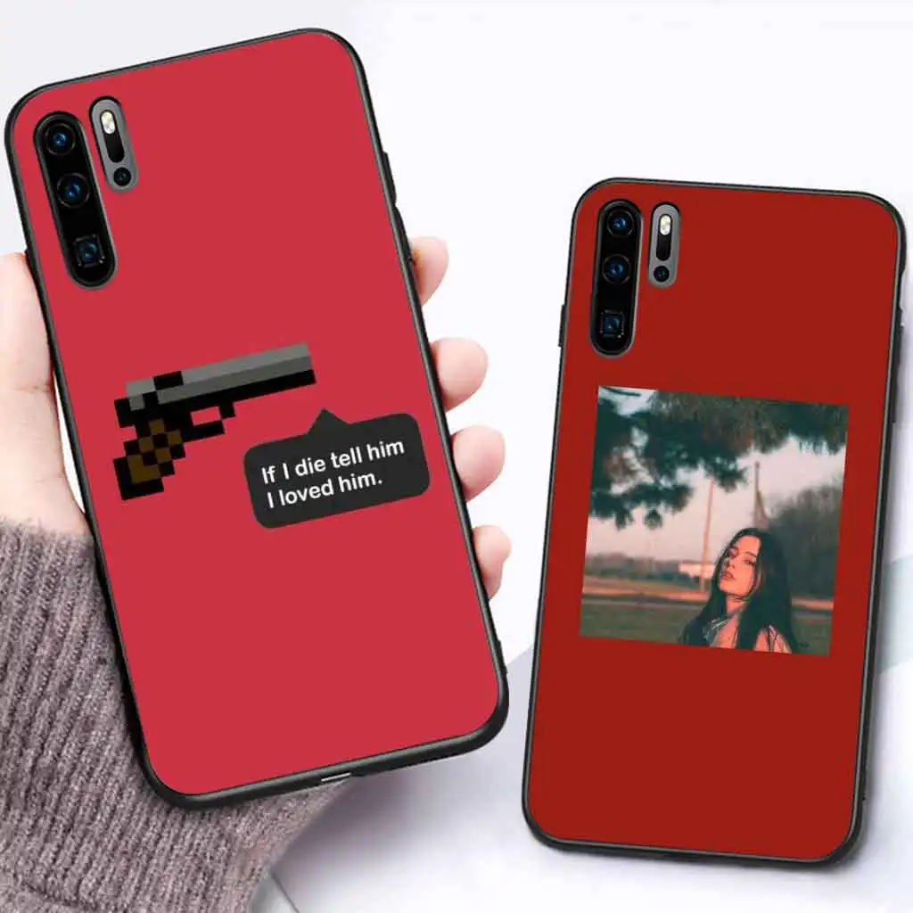 

Funny red silicone case for huawei p20 p30 mate20 pro lite p20pro mate20pro shockproof back soft cover coque