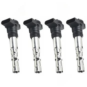 

4Pcs Ignition Coil Packs 06A905115 for Quattro A4 TT 1.8 T 2.0 2.7
