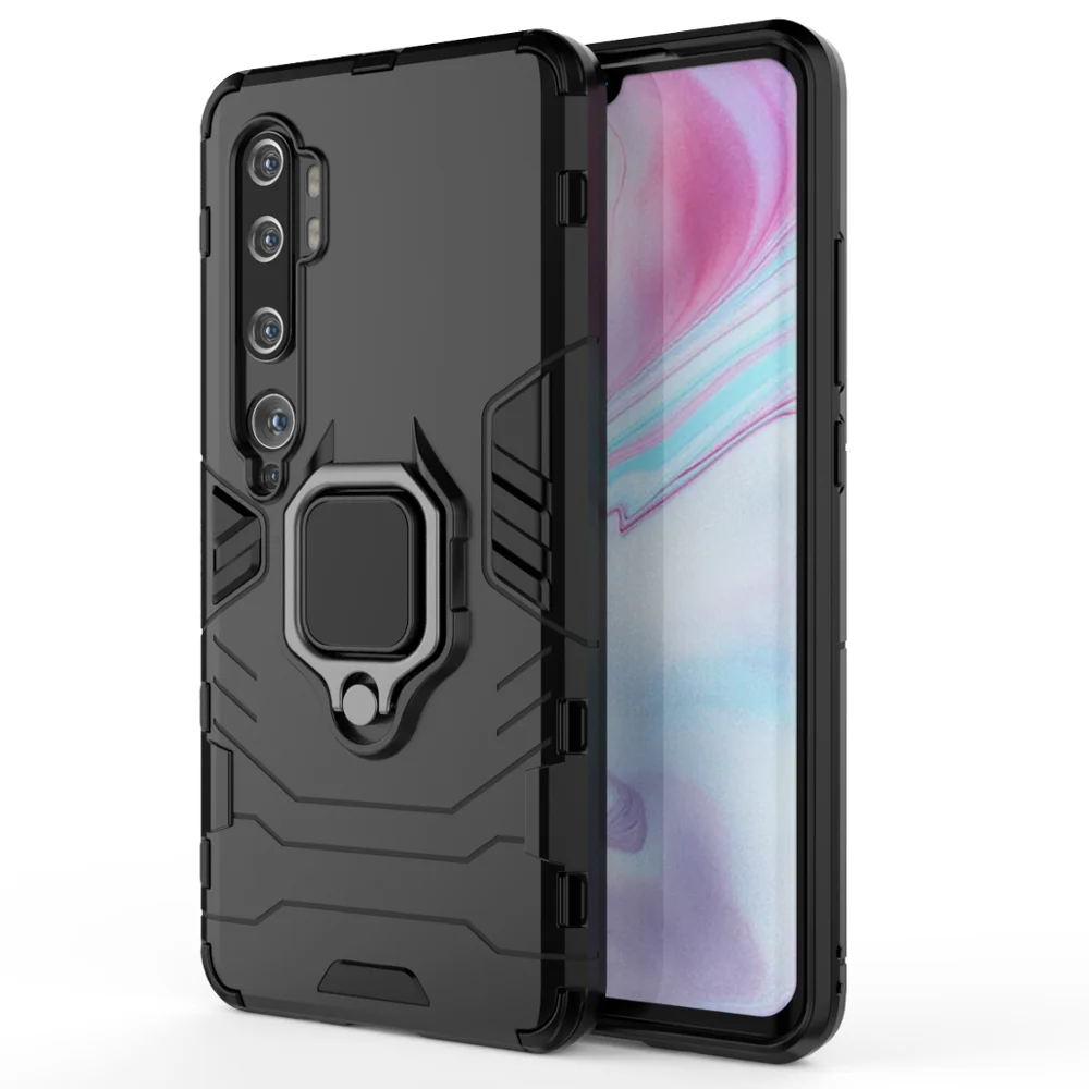 black OUDINI для xiaomi cc9 pro Чехол для xiaomi cc9 pro чехол задняя крышка Подставка Броня противоударный чехол - Цвет: black