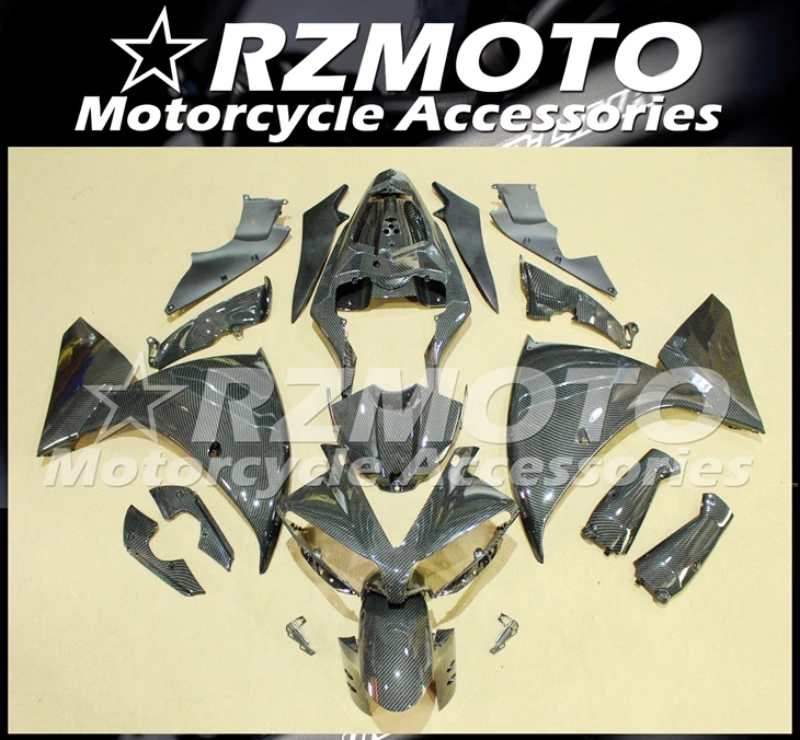 Carbon fiber paint ABS мотоцикл обтекатель комплект для YAMAHA YZF R1 2012- год кузов водопроводный процесс углеродное волокно краска магазин № 1590 - Цвет: Carbon fiber paint