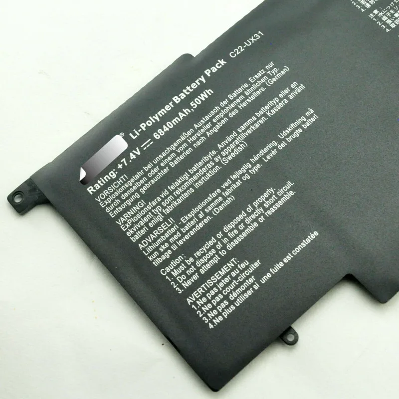 6840 мА/ч, C22-UX31 Батарея для ASUS ZenBook UX31 UX31A UX31E ультрабук C23-UX31 C22