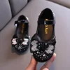 New Children Leather Shoes Rhinestone Bow Princess Girls Party Dance Shoes Baby Student Flats Kids Performance Shoes D785 ► Photo 3/6