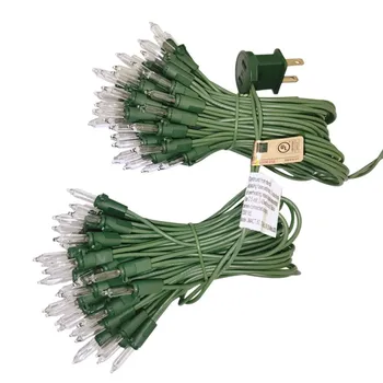 

Set Of 100LED Small Christmas Tree Lights 72.2 Feet 8.5" Spacing Light String- Green Wire With US Plug 2020 New