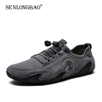 

Brand Fashion Casual Shoes Loafers Quality Leather Men's shoes Men Flats Moccasins Shoes Comfortable Driving Shoes Size 38-48
