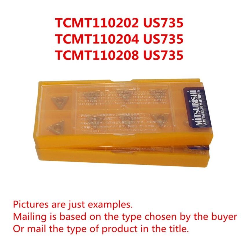 MITSUBISHI TCMT110202 US735/TCMT110204 US735/TCMT110208 US735 ЧПУ Поворотные твердосплавные вкладыши стали