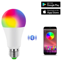 Smart Dimmbare LED Smart Lampe Hause Bluetooth Birne E27 Basis AC 85-265V RGBW RGBWW Neon Glühbirne musik Bluetooth 4,0 APP Control