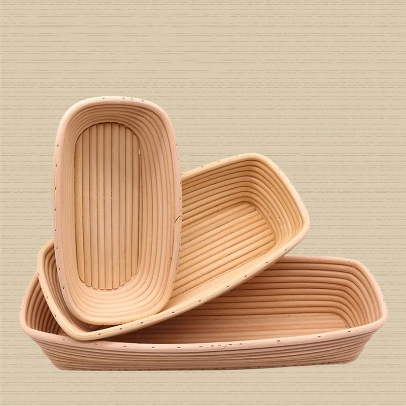 Natural Rattan Fermentation Wicker Basket Country Baguette French Bread Mass Proofing Baskets Dough Banneton Baskets