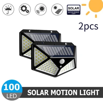 

114 LED Solar Power PIR Motion Sensor Wall Lights Outdoor Garden Lamp Waterproof
